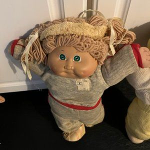 Cabbage Patch Kids Girl Jogger GREEN Eyes Vintage head #3 and #79